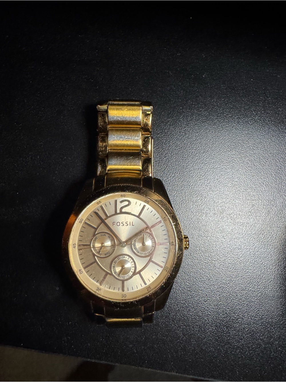 Fossil Gold-Tone Chronograph Bracelet Watch